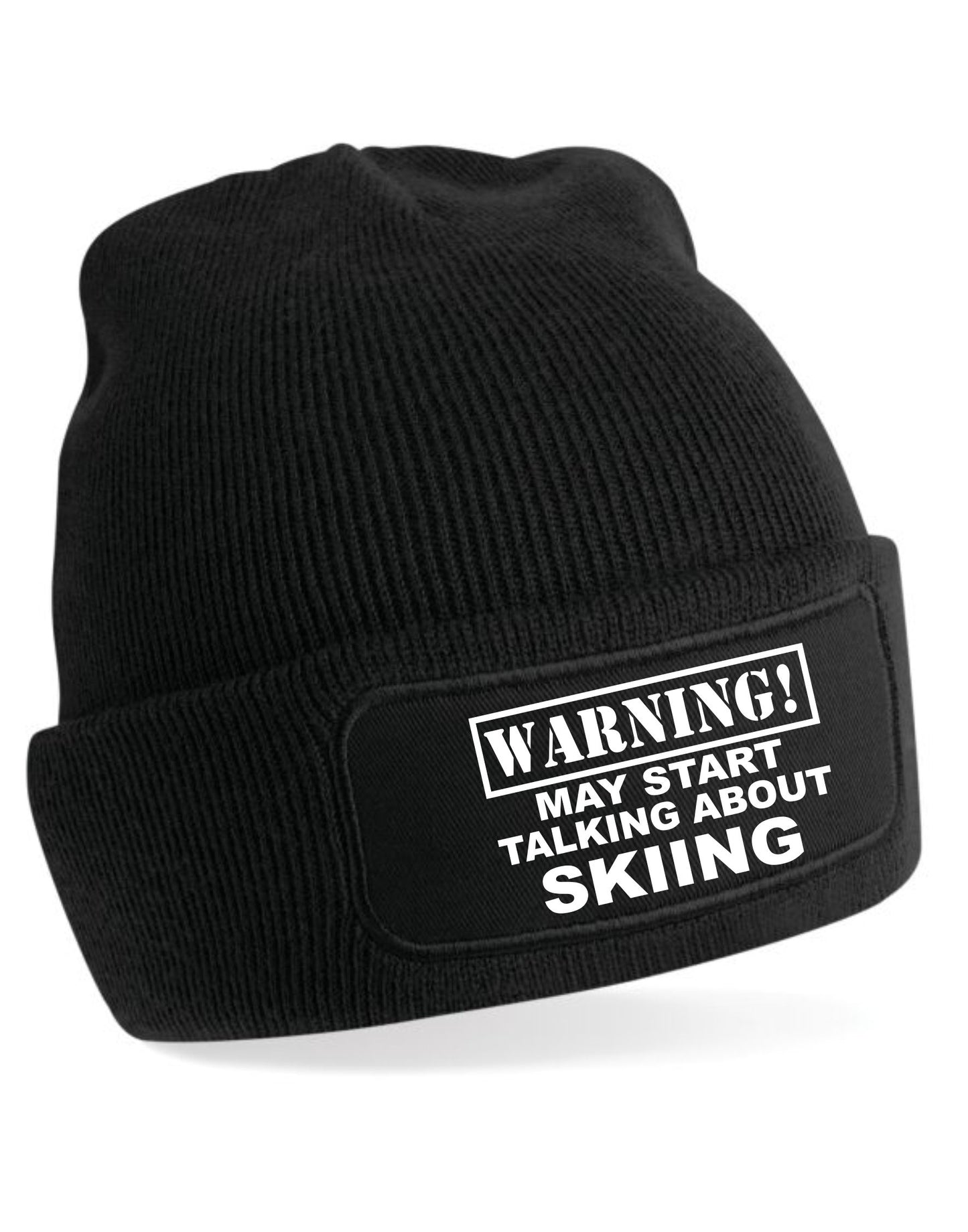 May Talk About Skiing Beanie Hat Great Accessory For The Snow Men & Ladies