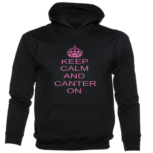 Keep Calm & Canter Pony Horse Riding Hoodie