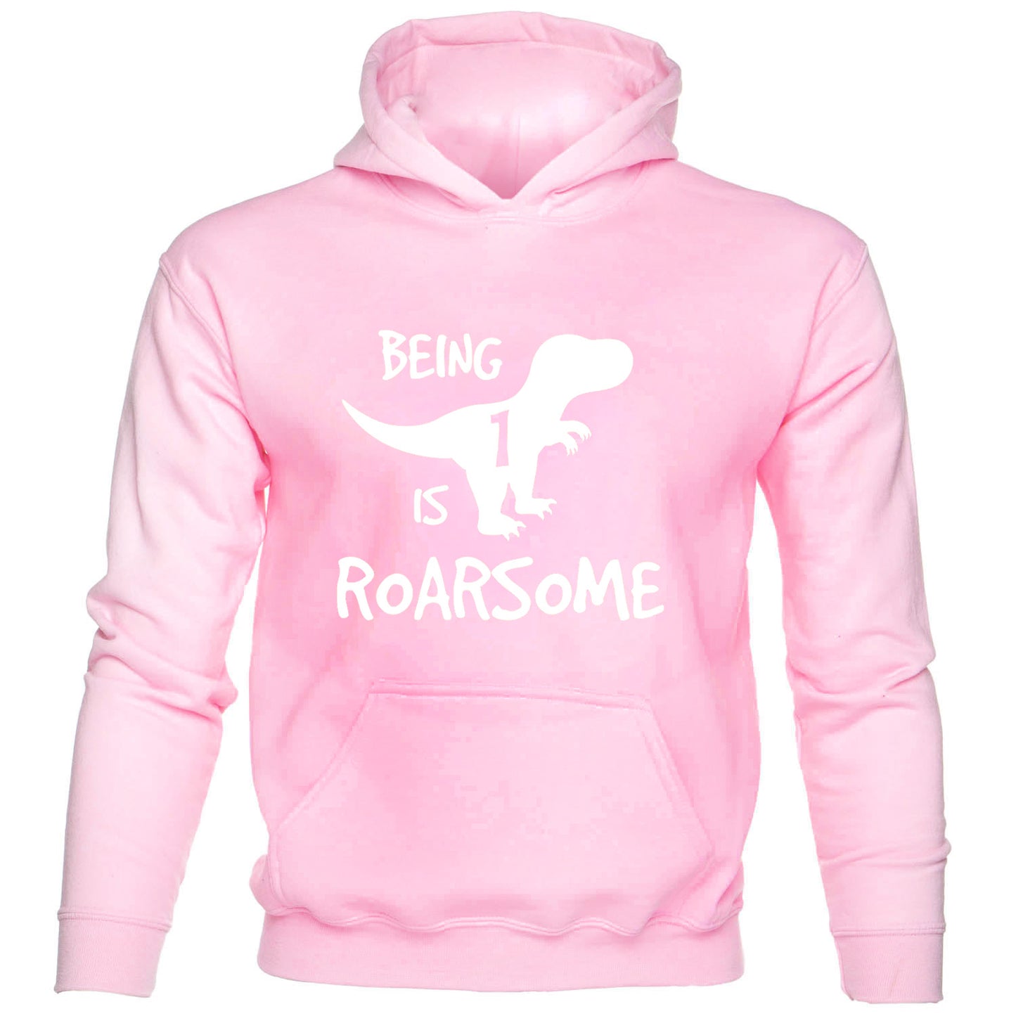 Dinosaur Roarsome Happy Birthday 1 Today 1st Kids Hoodie
