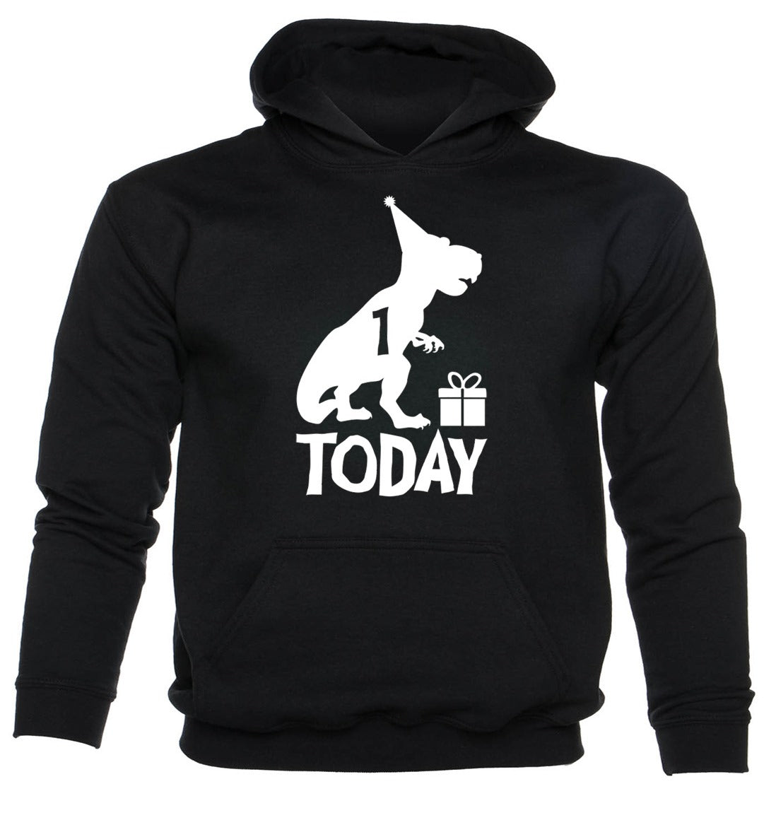 Dinosaur Happy Birthday 1 Today T-Rex Birthday Age 1 Kids Hoodie