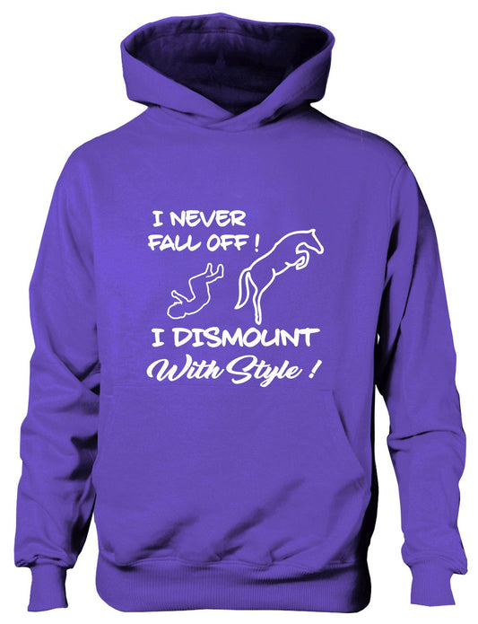 I Never Fall Off My Horse I Dismount Pony Riding Kids Hoodie