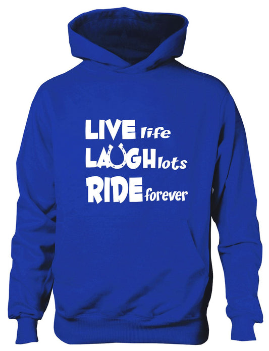 Live Laugh Ride Horse Riding Equesterian Pony Kids Hoodie