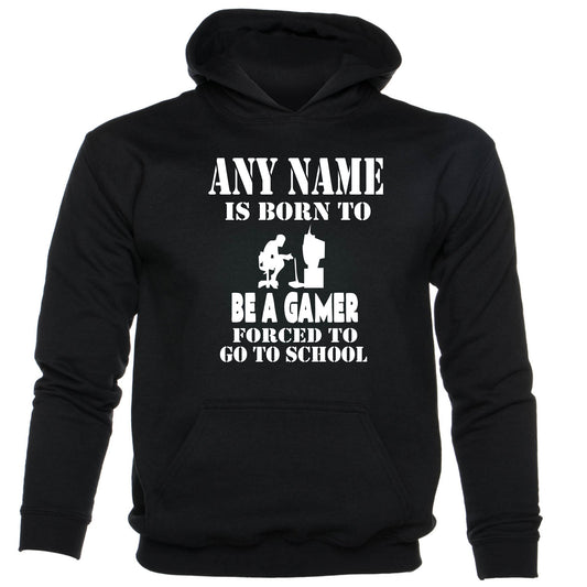 Kids Personalised Hoodie Born Be A Gamer Birthday Gift PS4 Any Name