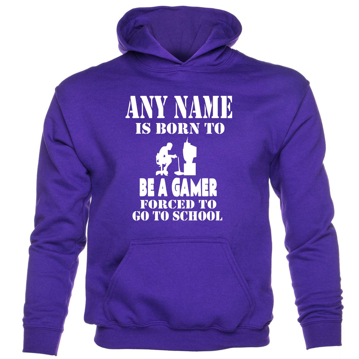 Kids Personalised Hoodie Born Be A Gamer Birthday Gift PS4 Any Name
