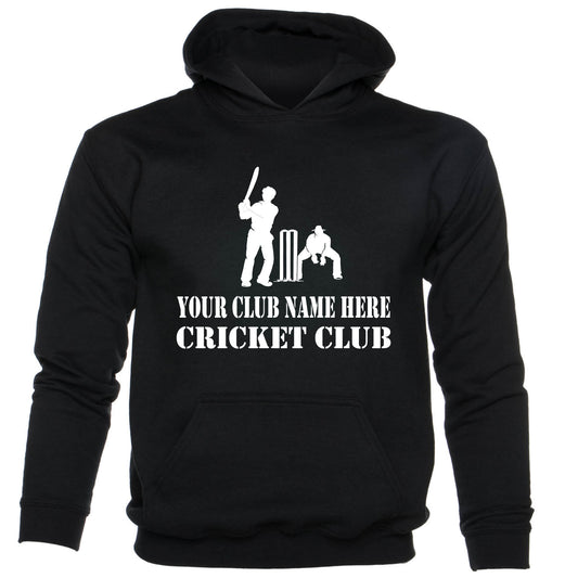 Kids Personalised Hoodie Your Club Name Here Cricket Local Sports Team Name