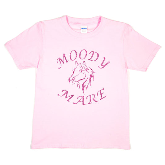 Moody Mare Horse Riding Pony Riding Girls T-Shirt