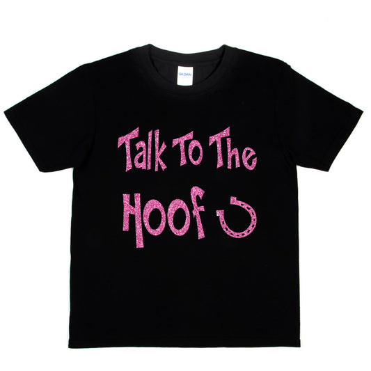 Talk To The Hoof Horse Riding Pony T-Shirt Girls Birthday Kids T-Shirt
