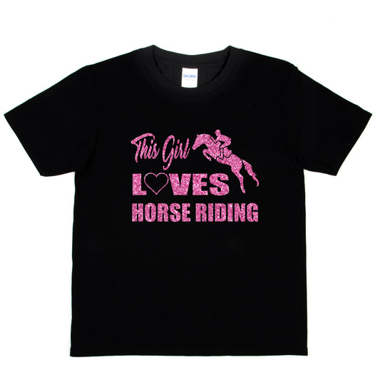 This Girl Loves Horse Riding Girls Birthday T-Shirt