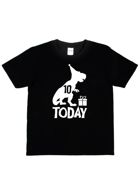 Birthday Kids 10 Today Age 10 Dinosaur Happy T-Shirt
