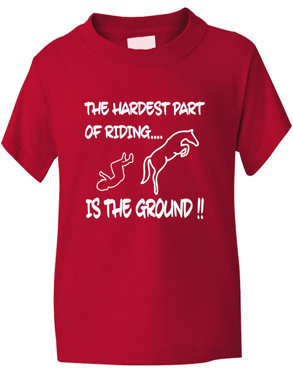Hardest Part Horse Riding Is The Ground Pony Kids T-Shirt