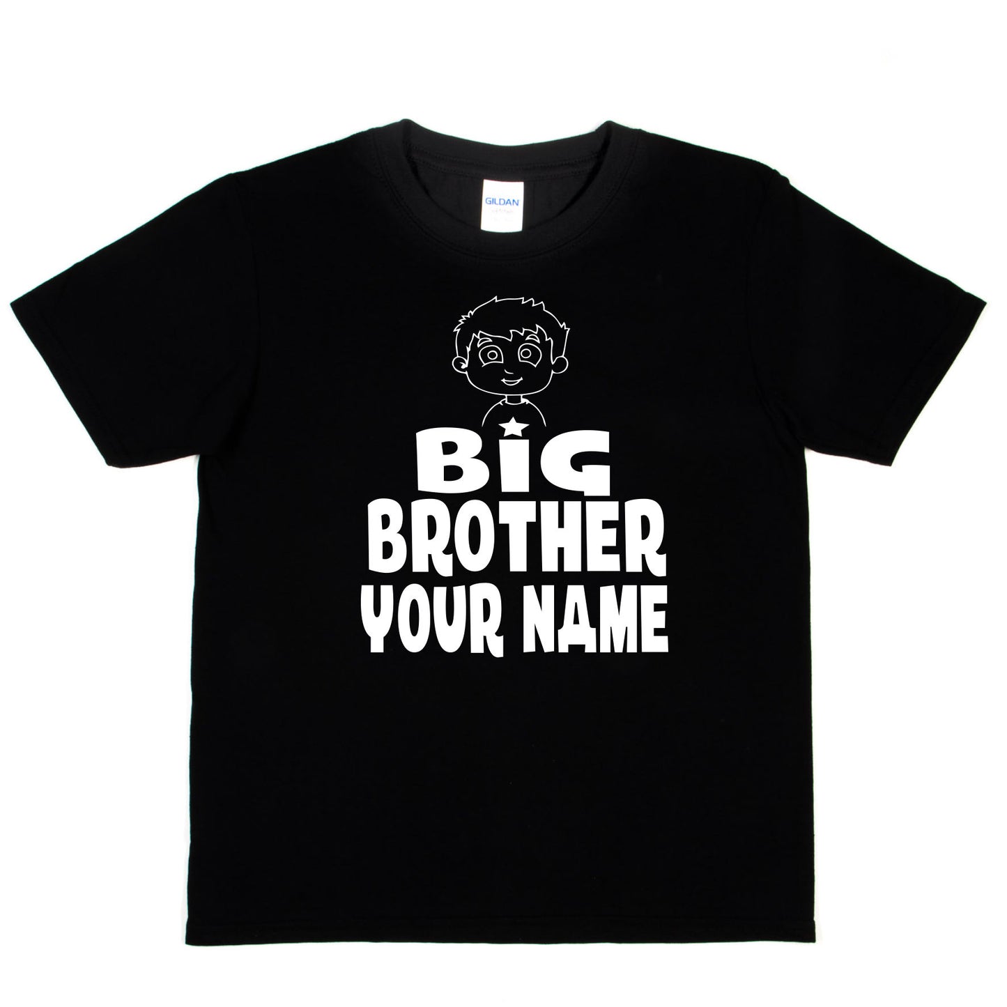 Kids Personalised Big Brother T-Shirt Your Name Birthday T-Shirt Tee Boys Gift
