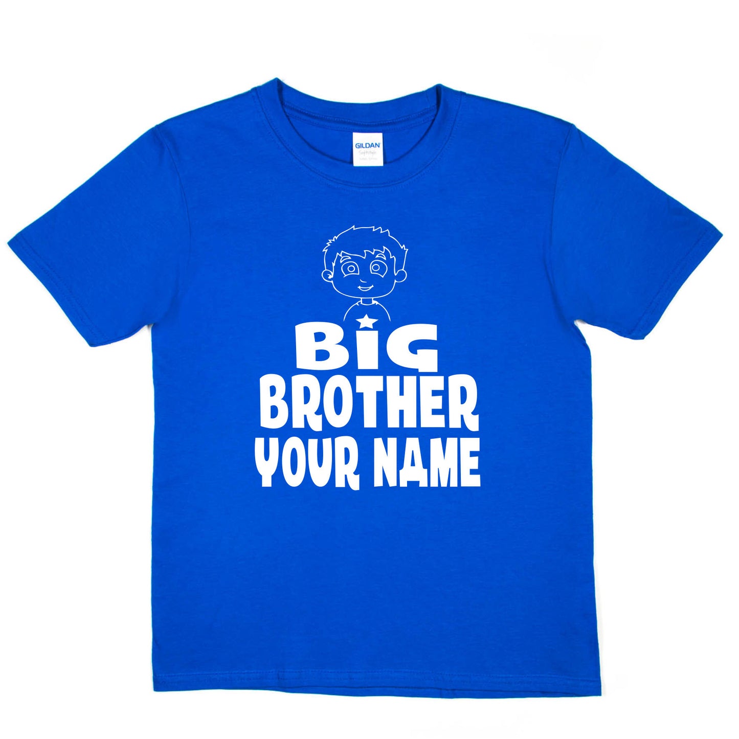 Kids Personalised Big Brother T-Shirt Your Name Birthday T-Shirt Tee Boys Gift