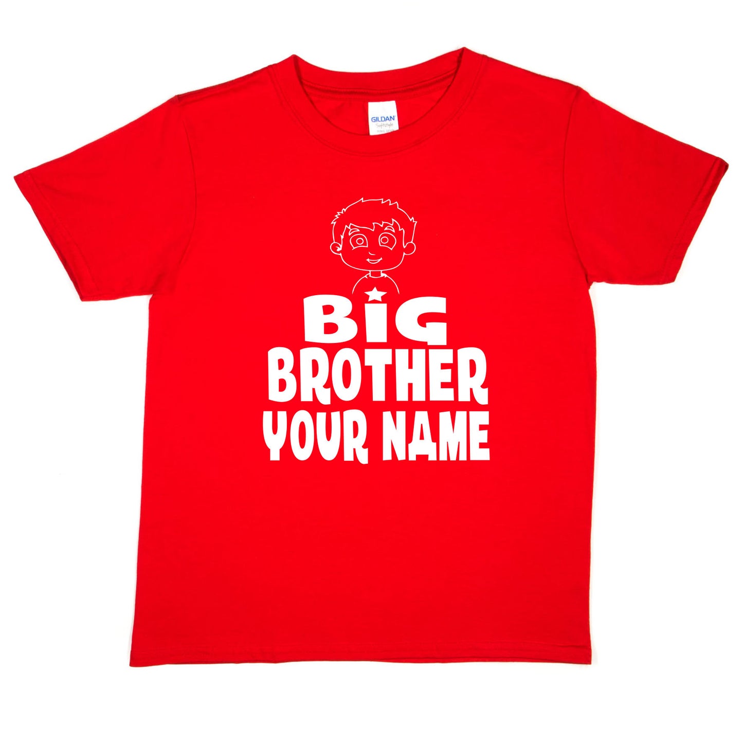 Kids Personalised Big Brother T-Shirt  Your Name Birthday T-Shirt Tee Boys Gift
