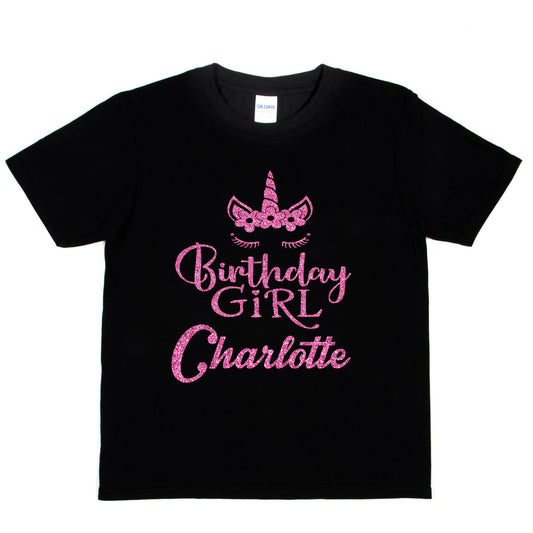 Personalised T-Shirt Girls Happy Birthday Charlotte Gift Any Name