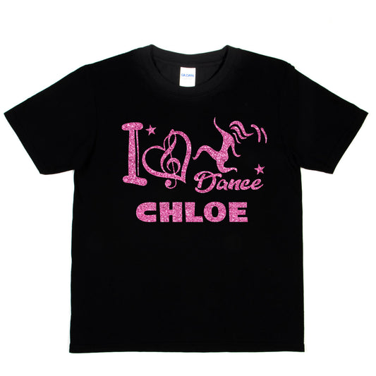 Girls Personalised Tee Street Dance I Love Dance Chloe Dance School Dance Class