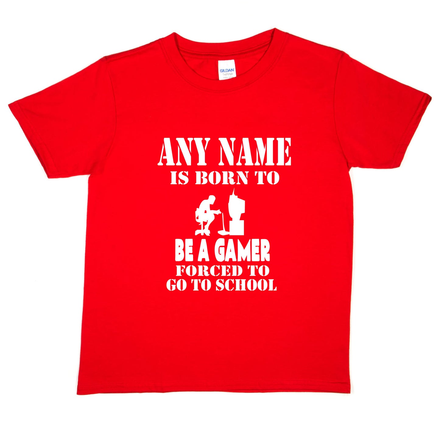 Kids Personalised T-Shirt Born Be A Gamer PS4 Any Name
