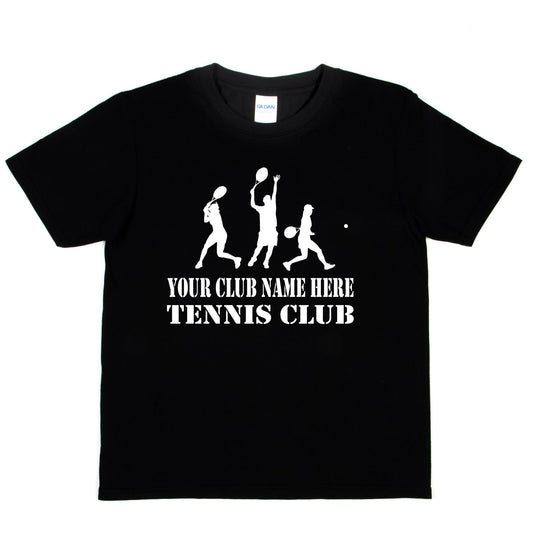 Tennis Your Club Name Here Kids Personalised Tee Custom With Tennis Team Name