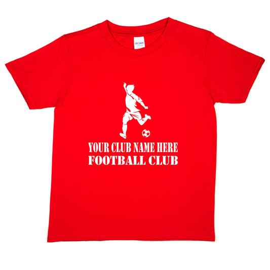 Kids Personalised T-Shirt Your Club Name Here Football Local Sports Team Name