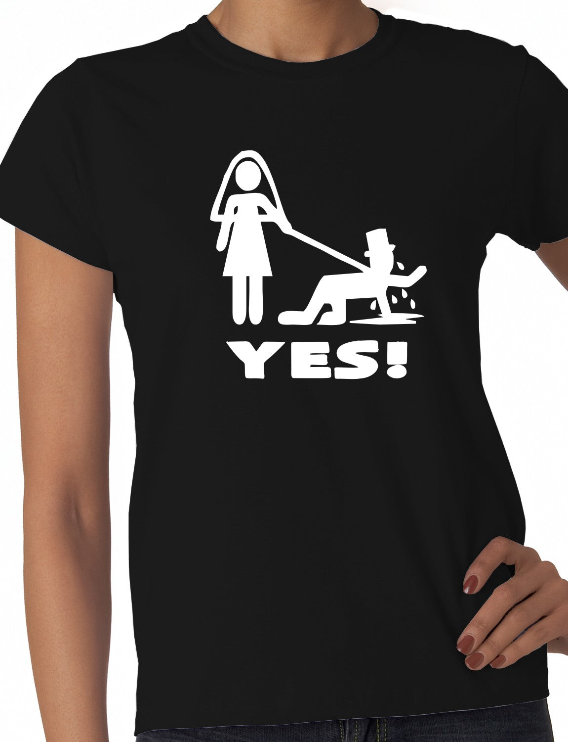 Bride Yes Ladies T-Shirt