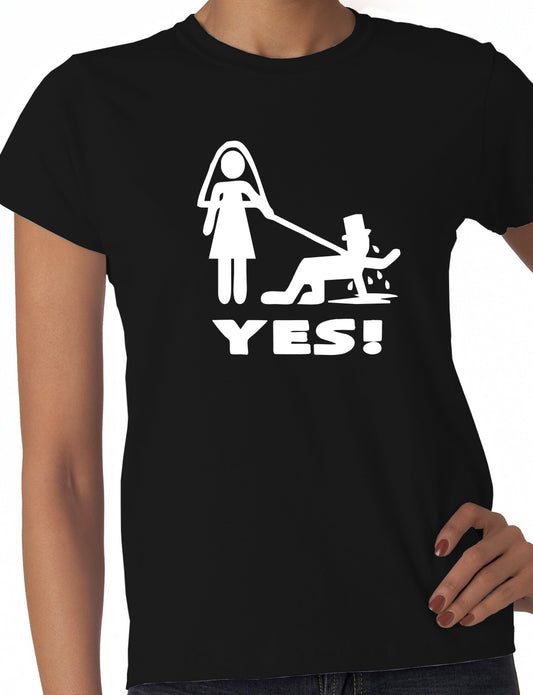Bride Yes Ladies T-Shirt