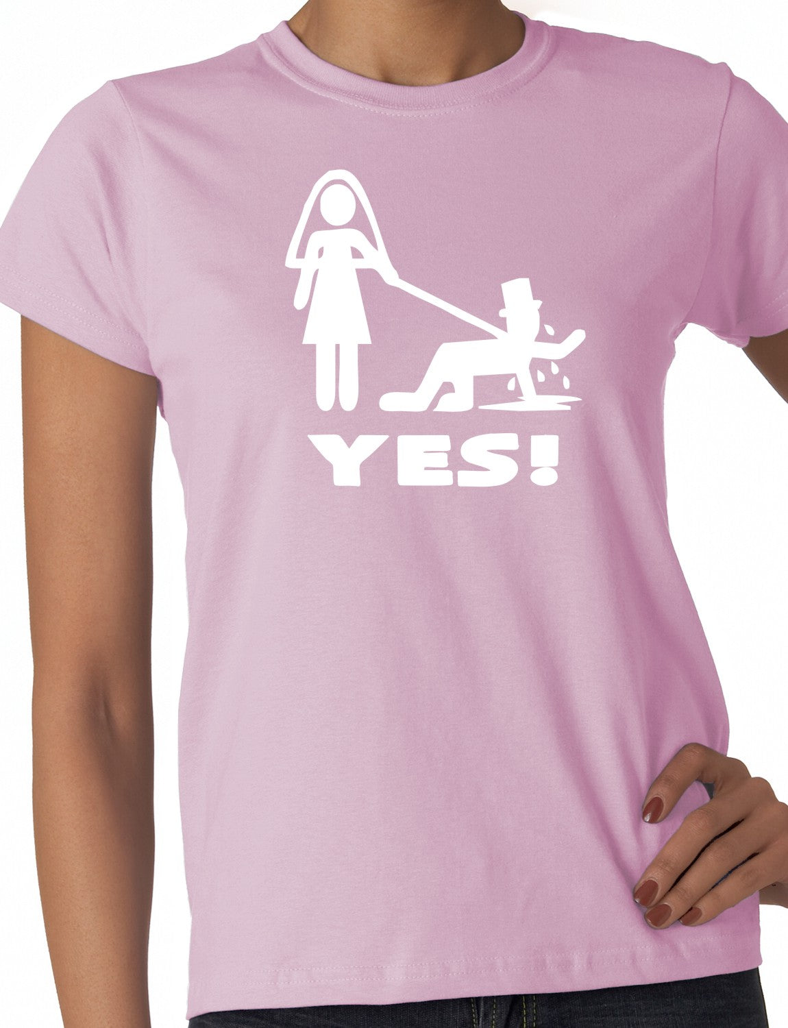 Bride Yes Ladies T-Shirt