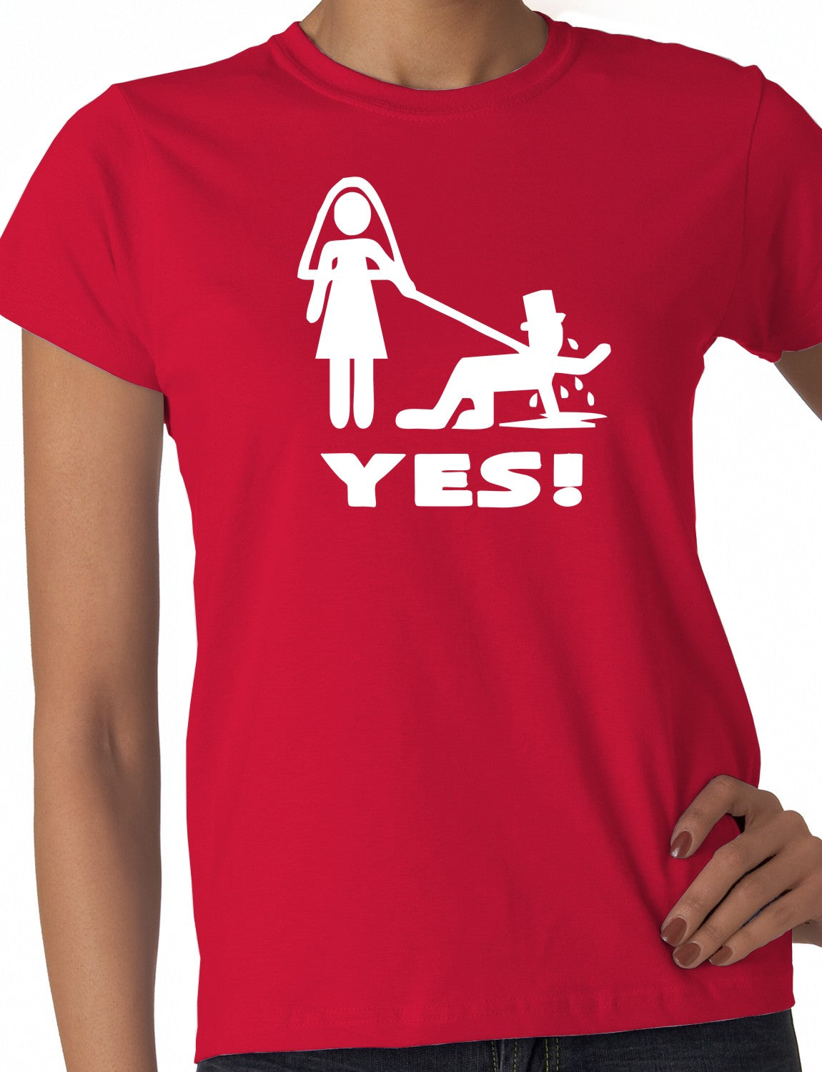 Bride Yes Ladies T-Shirt