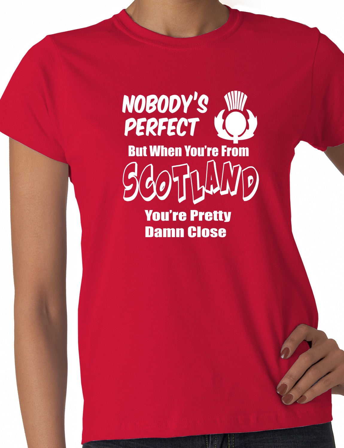 Proud To Be Scottish Scotland Gift Ladies T-shirt