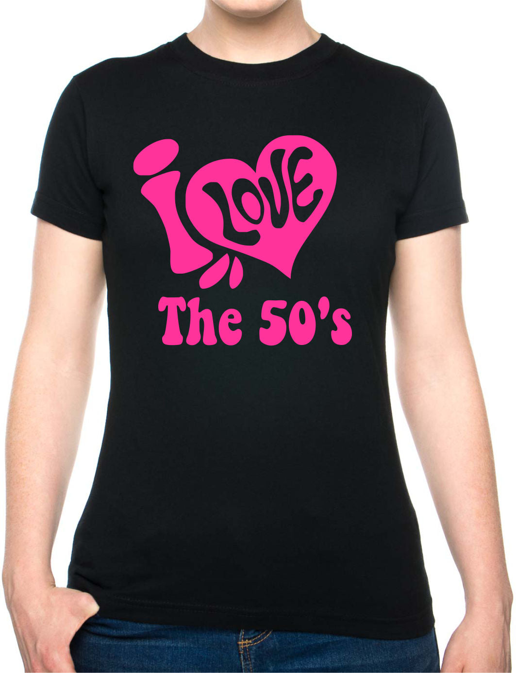 I Love the 50's Fifties Music Ladies T-Shirt
