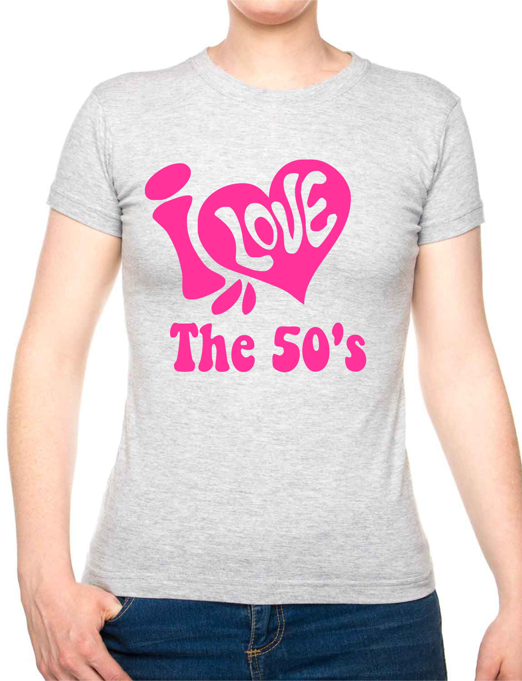 I Love the 50's Fifties Music Ladies T-Shirt