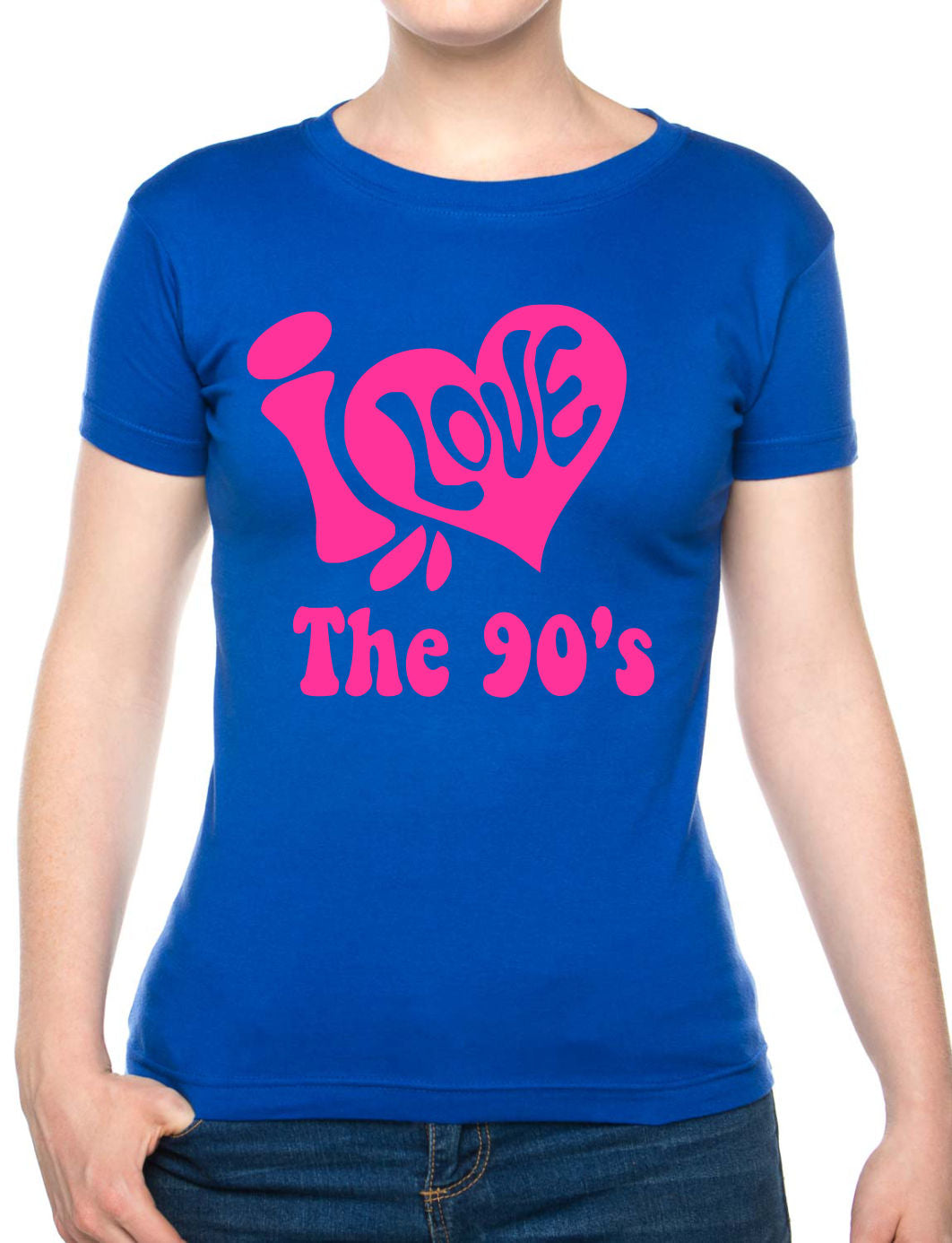 I Love the 90's Nineties Music Ladies T-Shirt