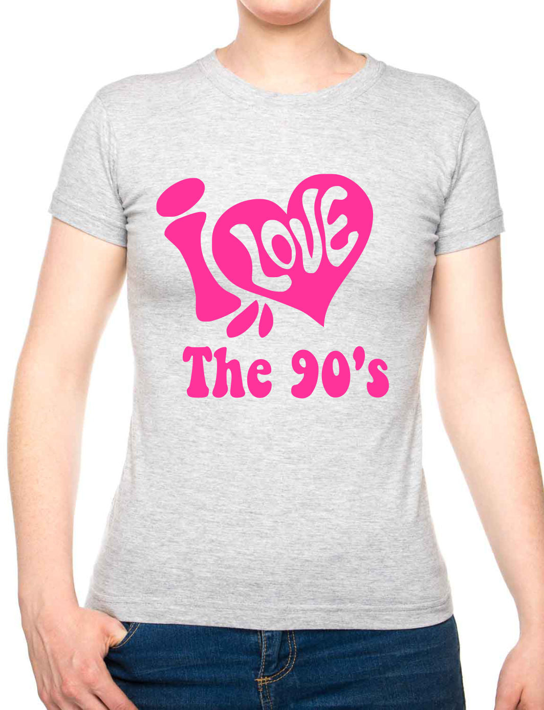 I Love the 90's Nineties Music Ladies T-Shirt