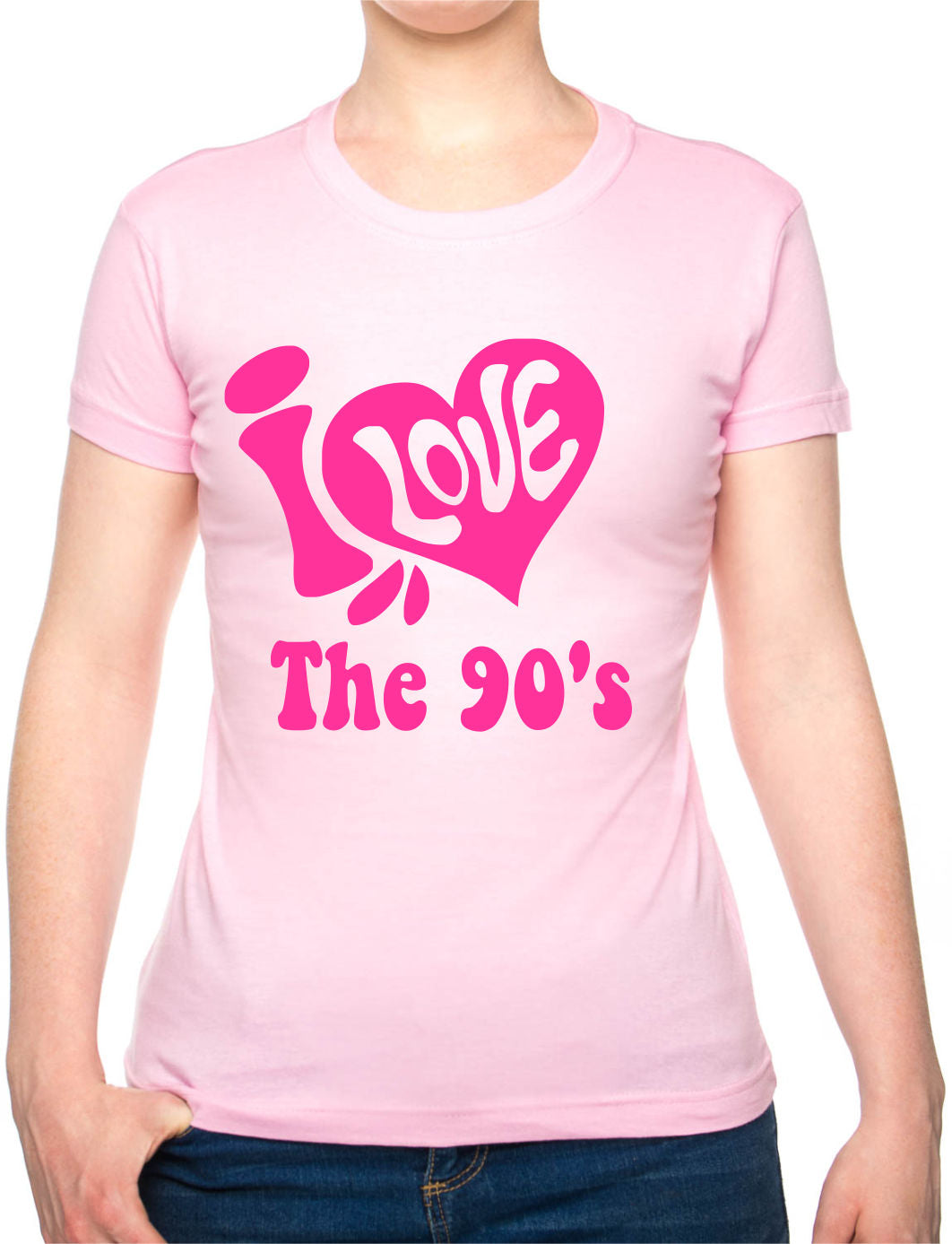 I Love the 90's Nineties Music Ladies T-Shirt