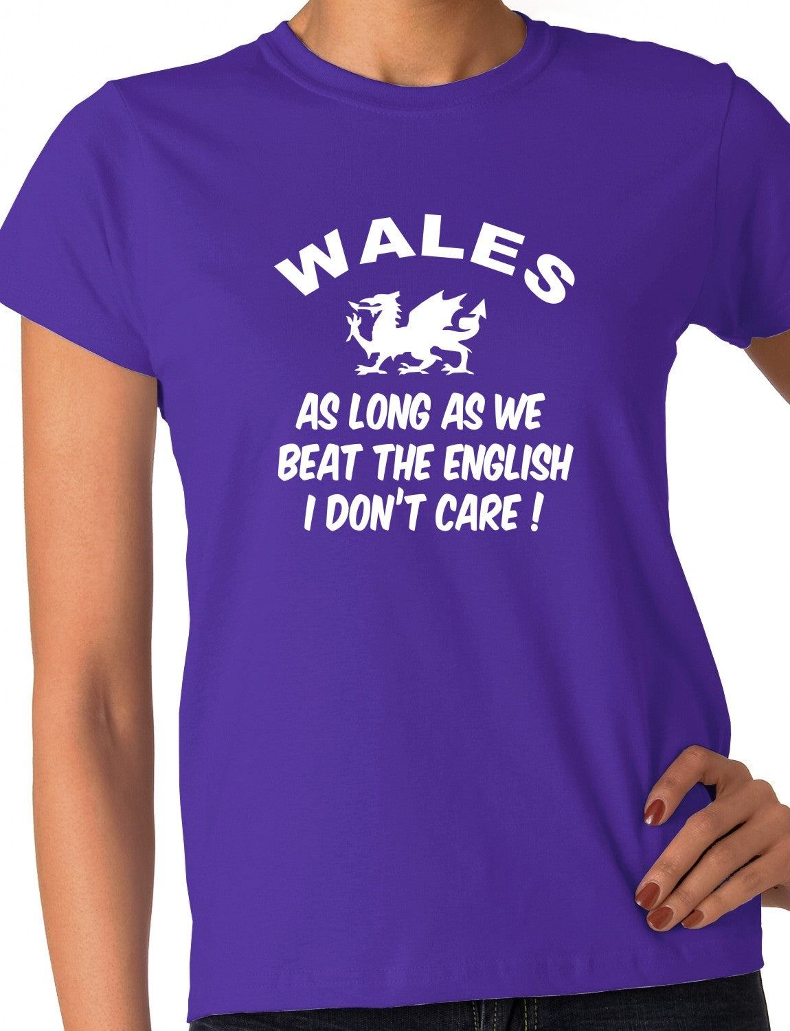 Wales As Long As We Beat English Rugby Ladies T-Shirt