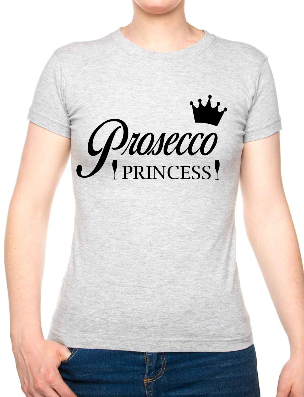 Prosecco Princess Funny Gift Hen Party Ladies T Shirt