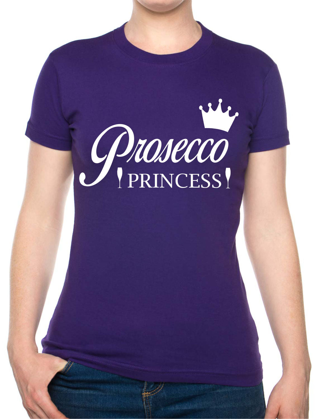 Prosecco Princess Funny Gift Hen Party Ladies T Shirt