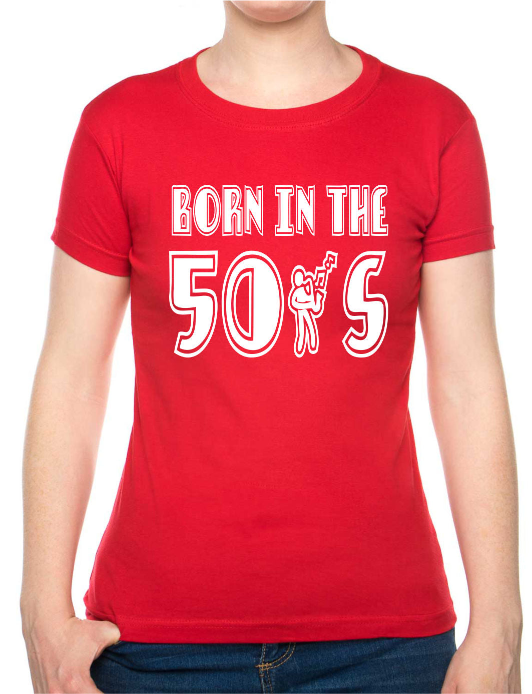 Born In The 50's Fifties Birthday Funny Ladies T Shirt