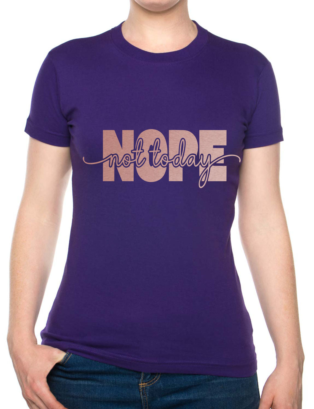Nope Not Today Metal Awareness Self Love Womens T-Shirt Tee Ladies