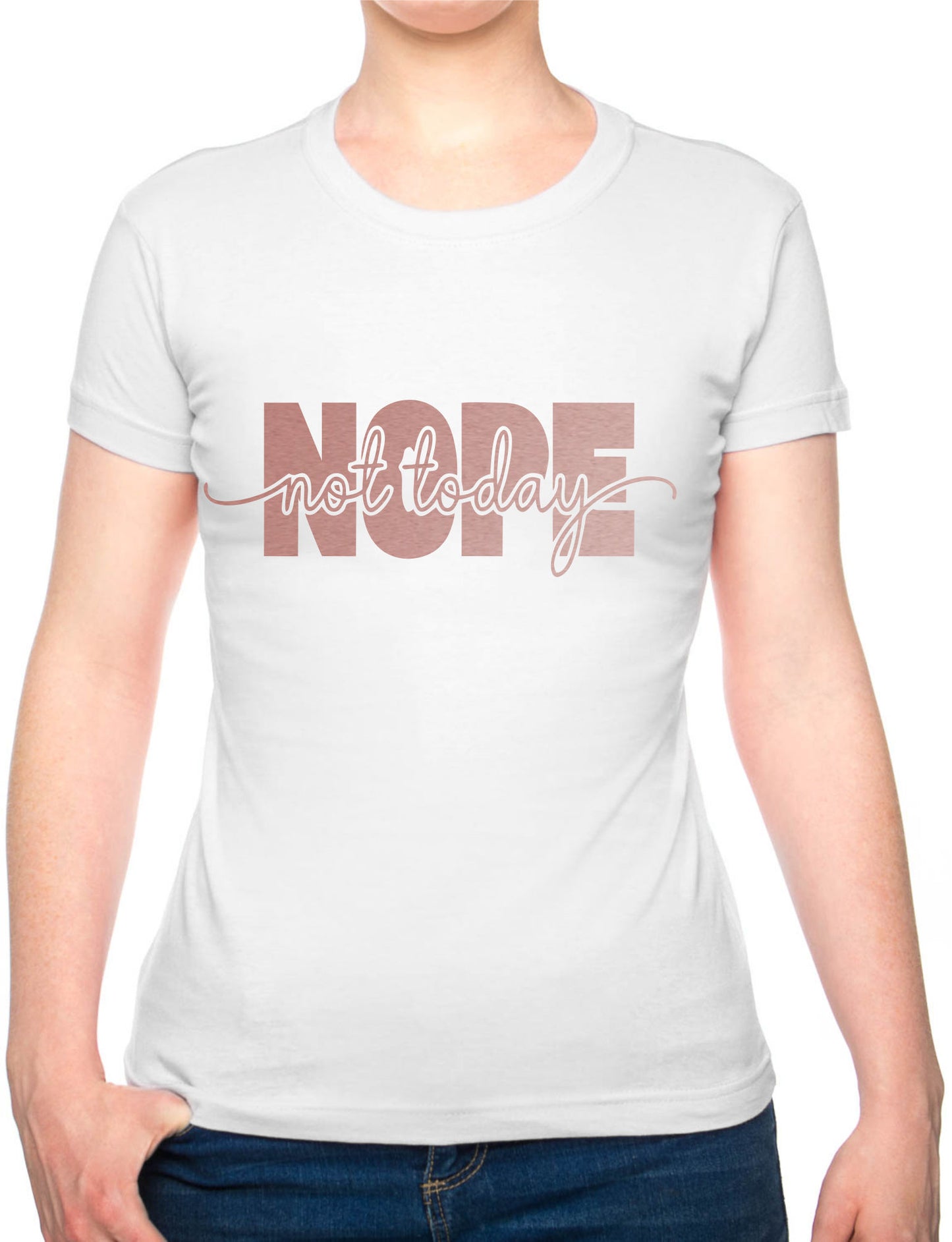 Nope Not Today Metal Awareness Self Love Womens T-Shirt Tee Ladies