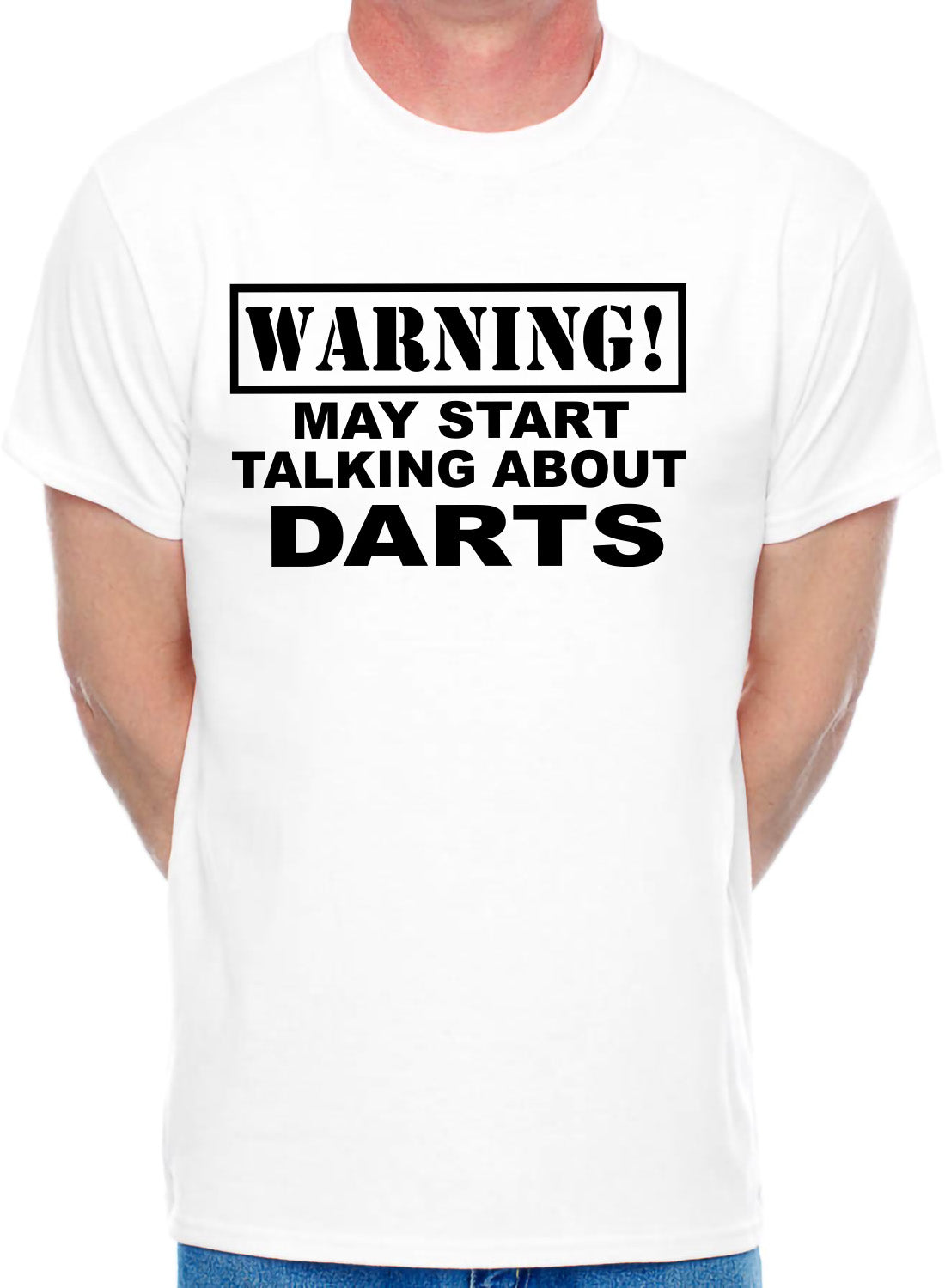 Warning May Talk About Darts Oche Mens T-Shirt