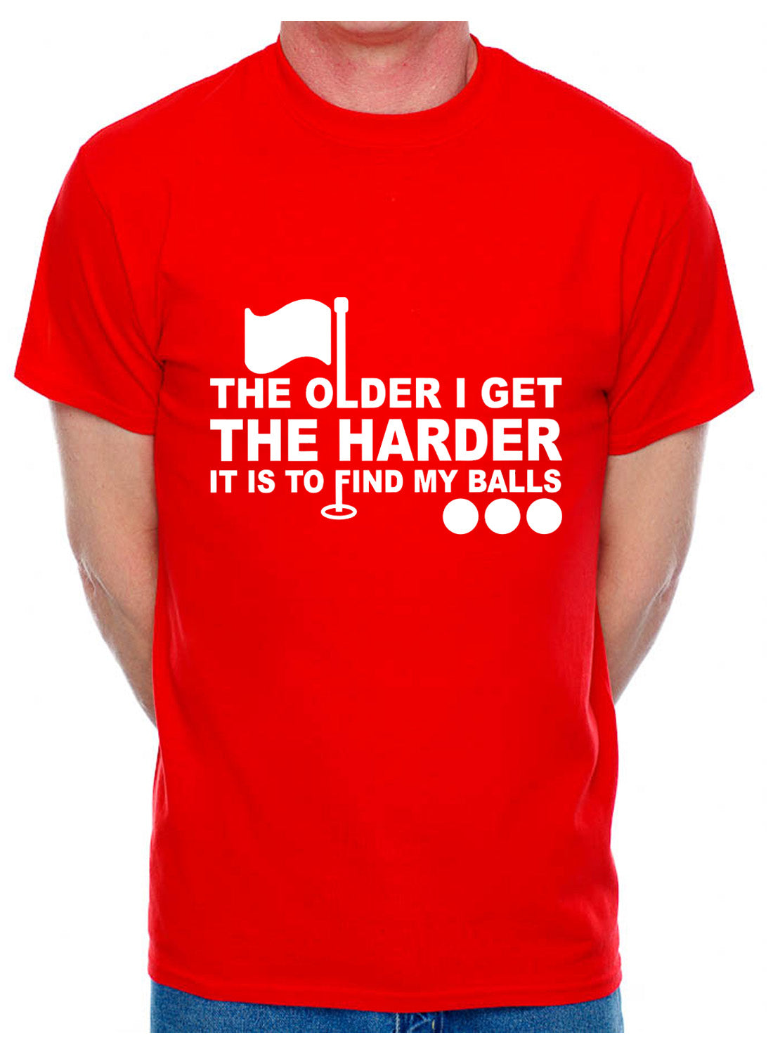 Golf Older I Get Harder To Find Balls Golfer's Mens T-Shirt
