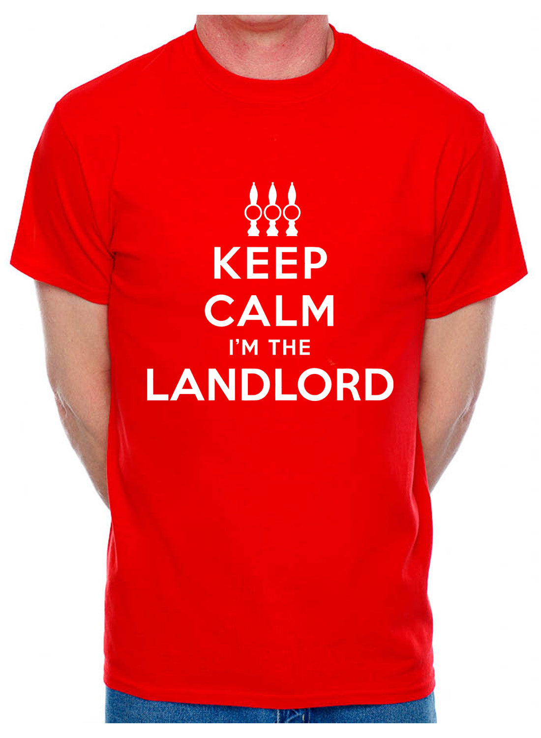 Keep Calm I'm The Landlord Pub Barman Mens T-Shirt