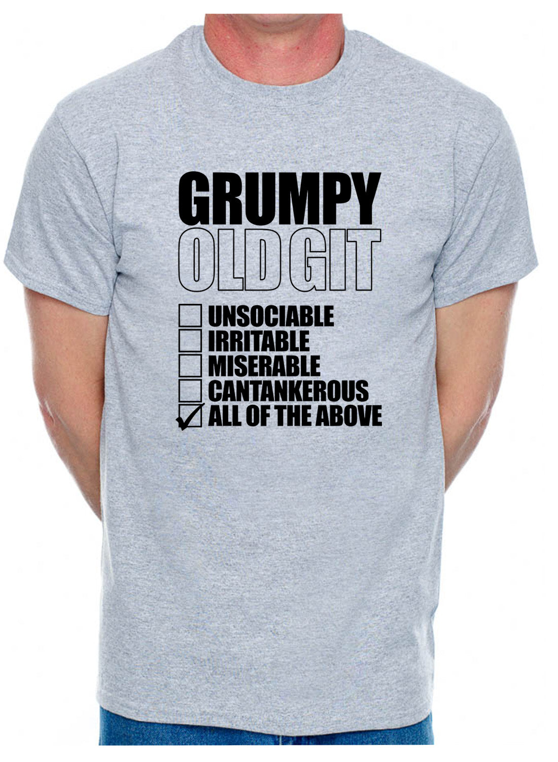 Grumpy Git Checklist Retirement Present Mens T-Shirt