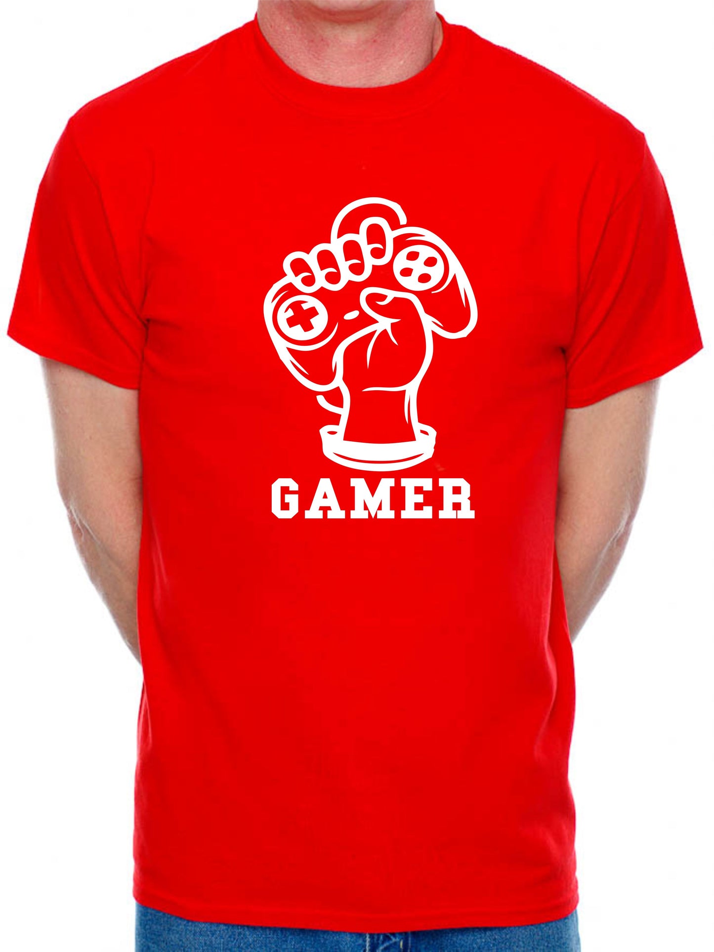 Gamer Fist Gaming T-Shirt Slogan Gamer X-Box Retro Gift Mens T-Shirt