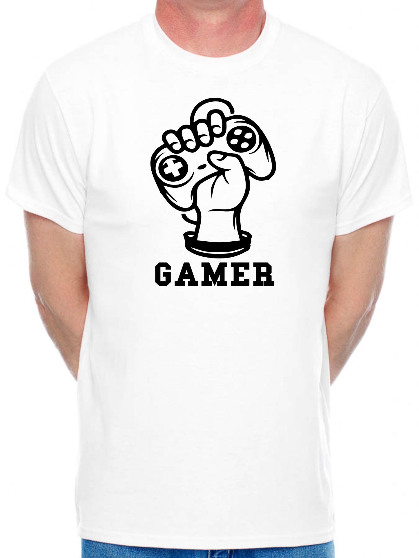 Gamer Fist Gaming T-Shirt Slogan Gamer X-Box Retro Gift Mens T-Shirt