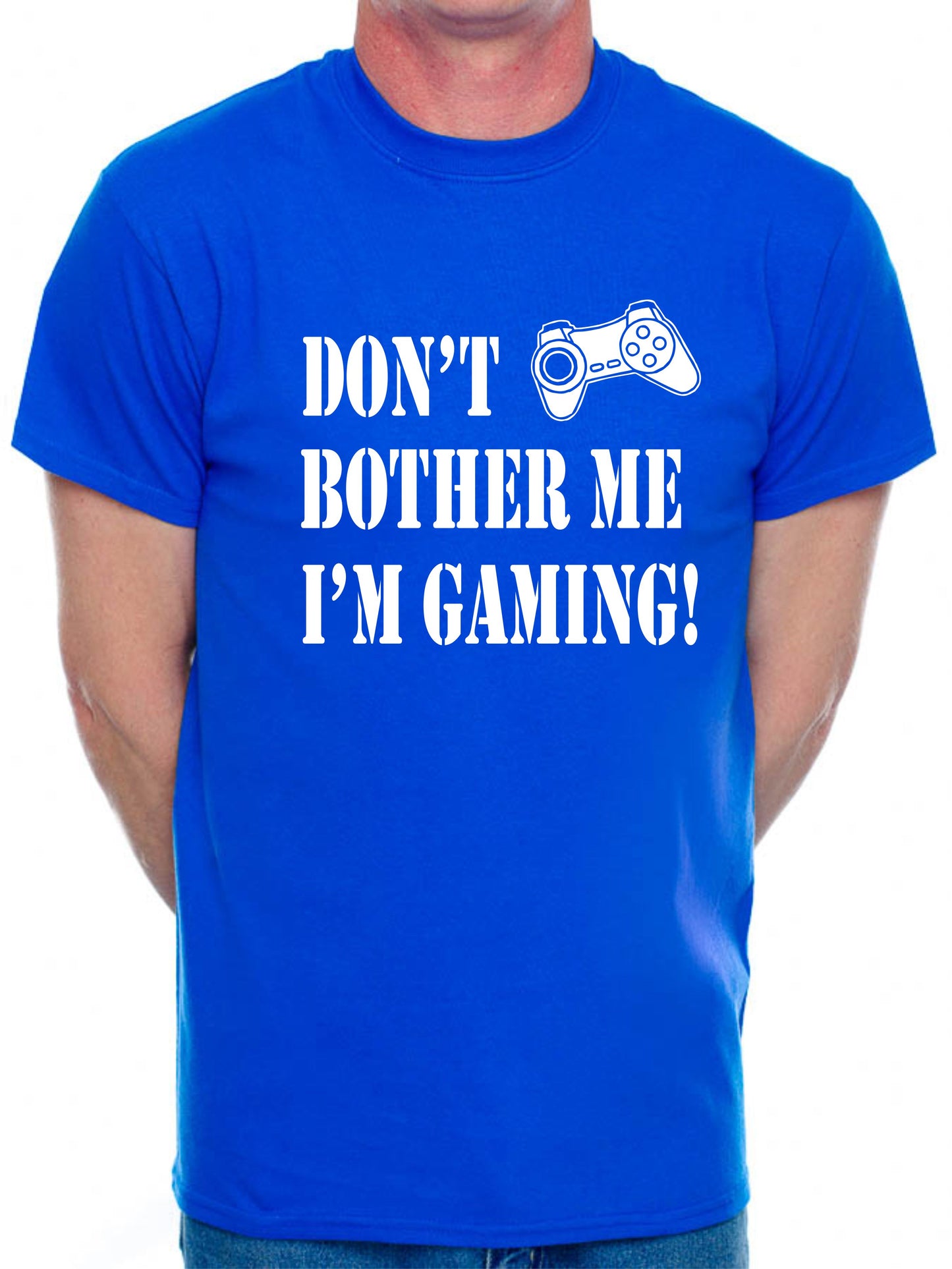 I'm Gaming Don't Bother Me T-Shirt Slogan Gamer Retro Gift Mens T-Shirt