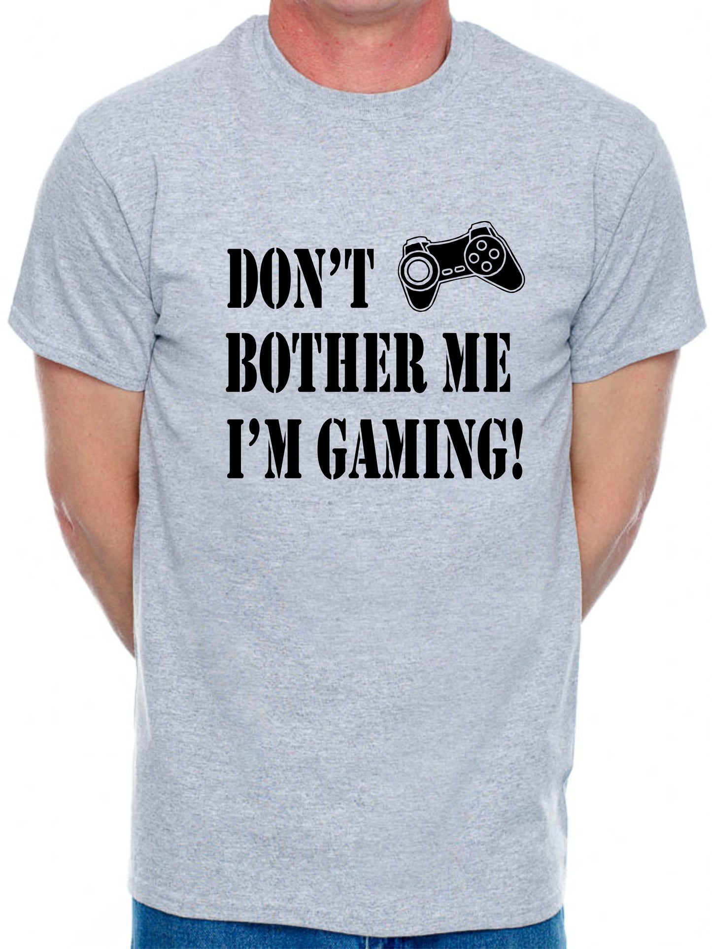 I'm Gaming Don't Bother Me T-Shirt Slogan Gamer Retro Gift Mens T-Shirt