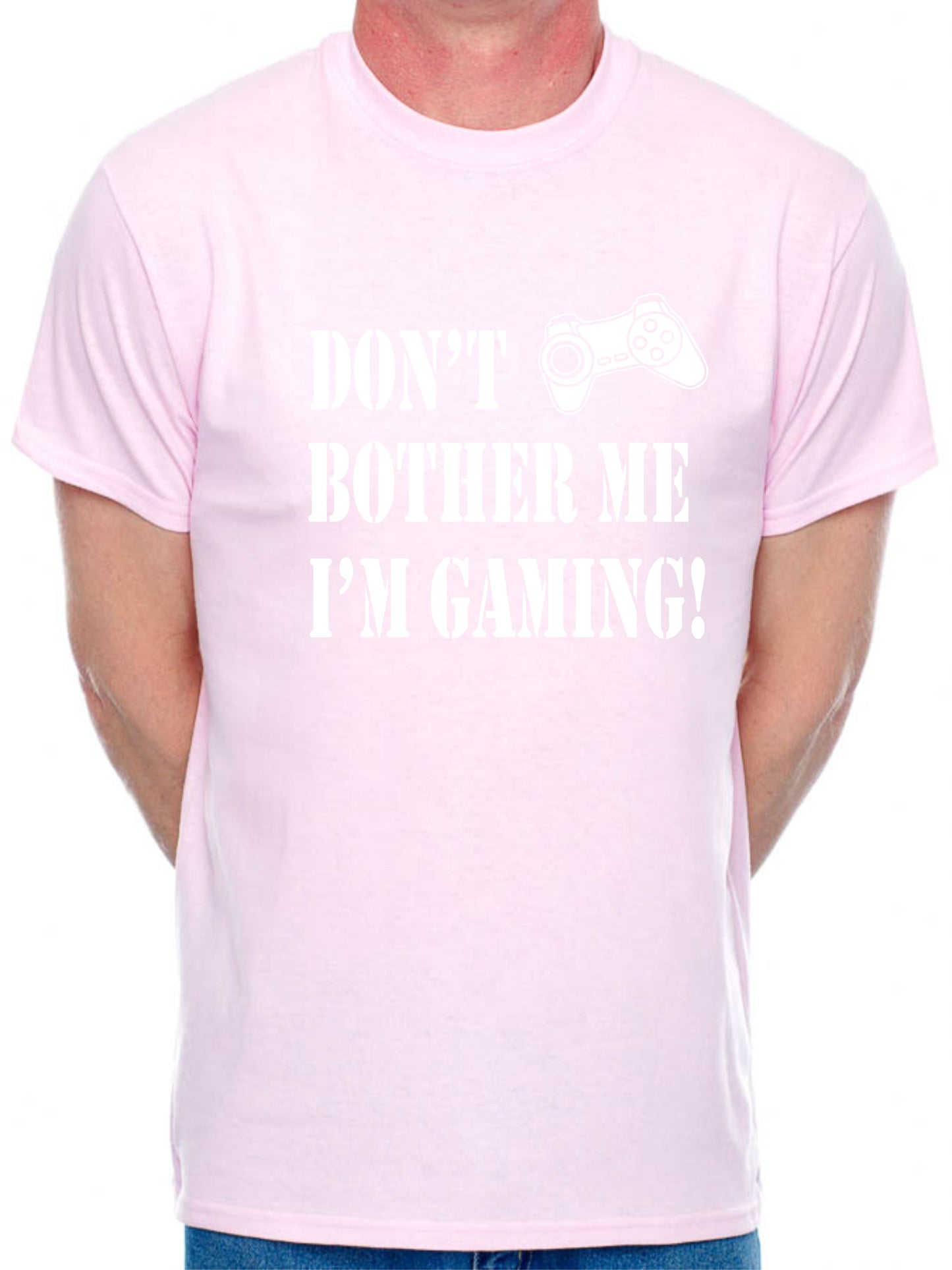 I'm Gaming Don't Bother Me T-Shirt Slogan Gamer Retro Gift Mens T-Shirt