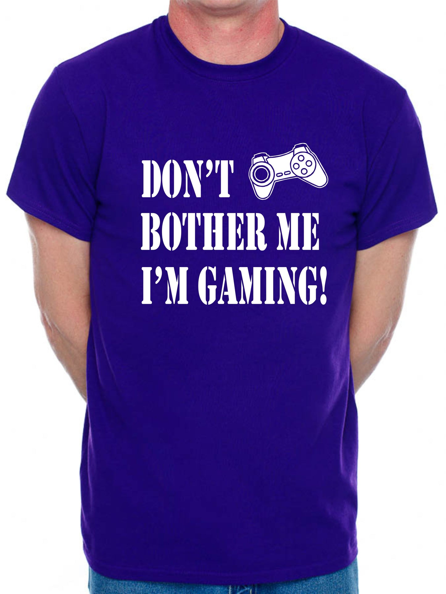 I'm Gaming Don't Bother Me T-Shirt Slogan Gamer Retro Gift Mens T-Shirt