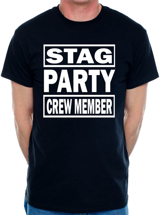 Stag Party Crew Member Stag Do Slogan T-Shirt Men's Man's Tee