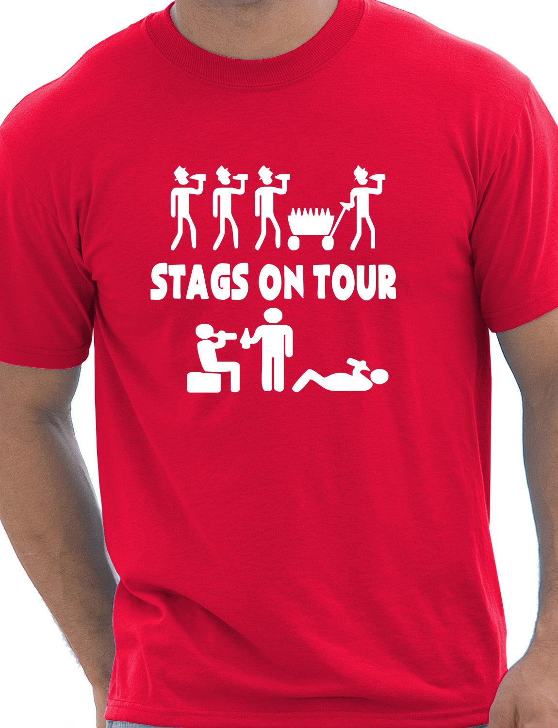Stags On Tour Stag Do Mens T-Shirt Size S-XXL
